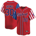 P.Pirates #30 Paul Skenes Player Red 2025 Independence Day Vapor Premier Limited Qdoa Stitched Jerseys
