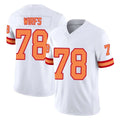 TB.Buccaneers #78 Tristan Wirfs Player White Limited '76 Vapor F.U.S.E. Home Game Qdoa Stitched Jerseys