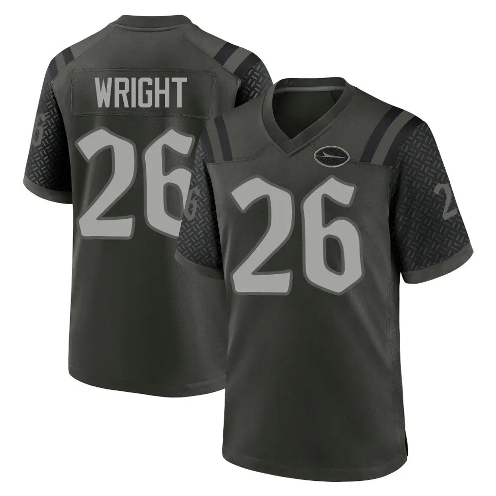 NY.Jets #26 Nahshon Wright Player Green 2025 Rivalries Collection Home Game Qdoa Stitched Jerseys