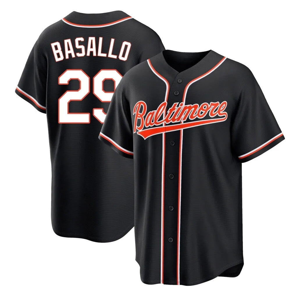 B.Orioles #29 Samuel Basallo Player Black Out Home Game Qdoa Stitched Jerseys