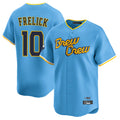 M.Brewers #10 Sal Frelick Player Light Blue City Connect Home Limited Qdoa Stitched Jerseys