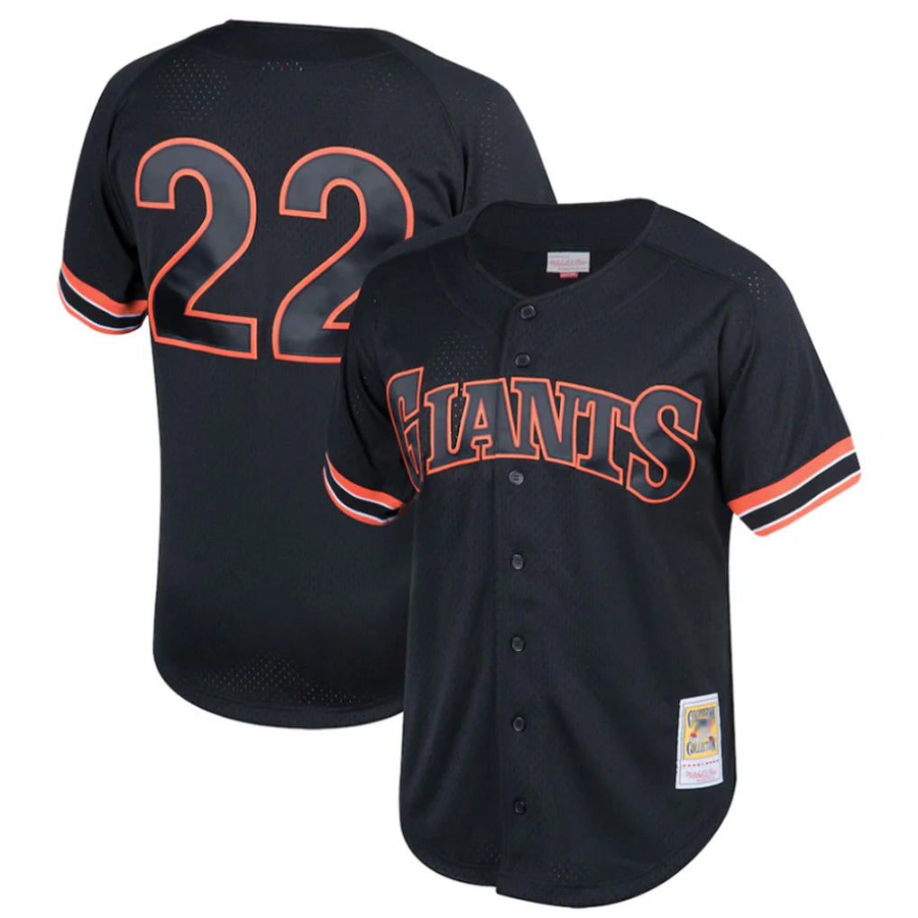 SF.Giants #22 Will Clark Player Black Mitchell & Ness Cooperstown Collection Limited Qdoa Stitched Jerseys