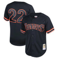 SF.Giants #22 Will Clark Player Black Mitchell & Ness Cooperstown Collection Limited Qdoa Stitched Jerseys
