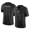 P.Steelers #51 Nick Herbig Player Black Reflective Limited Home Game Qdoa Stitched Jerseys