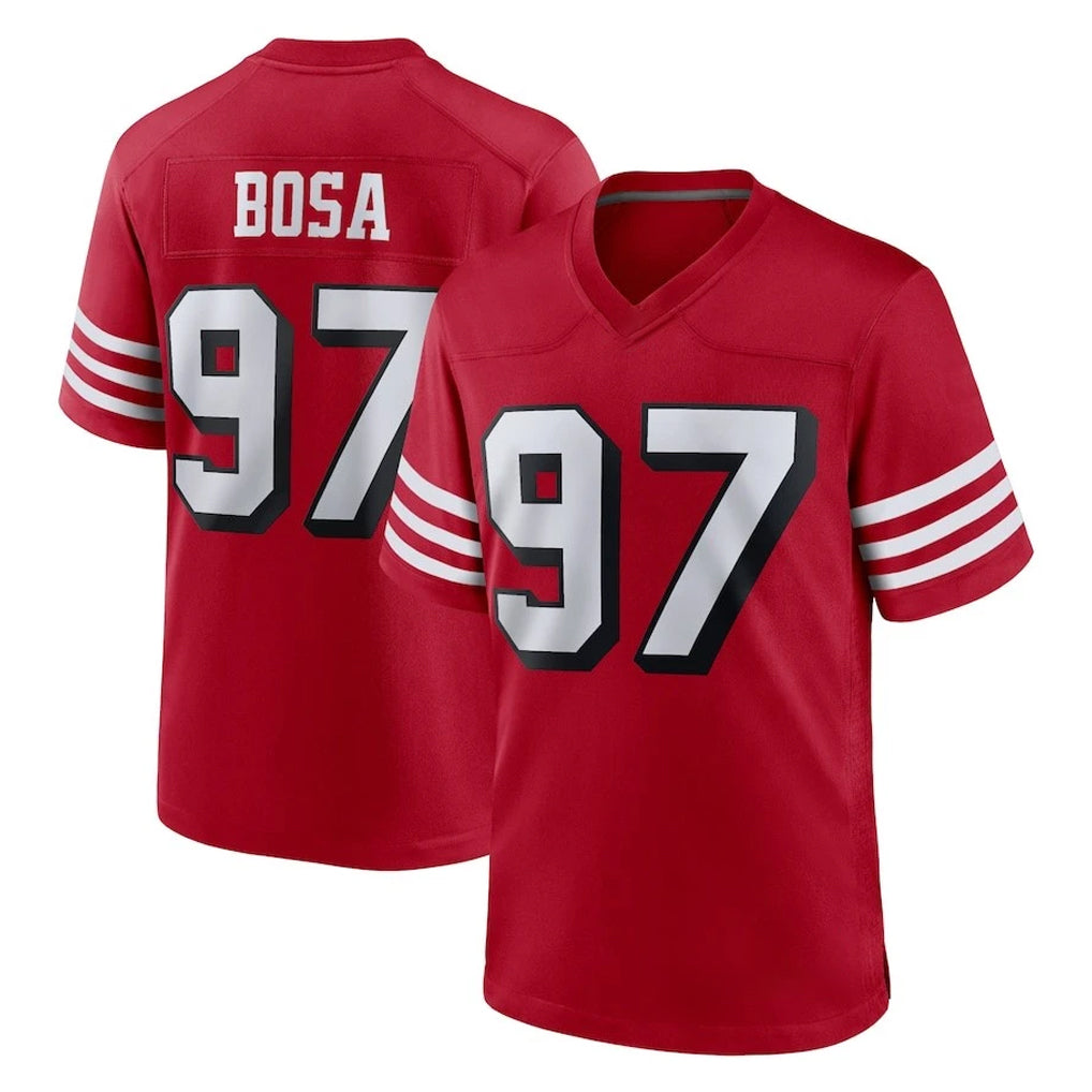 SF.49ers #97 Nick Bosa Player Red Limited Alternate Home Game Qdoa Stitched Jerseys