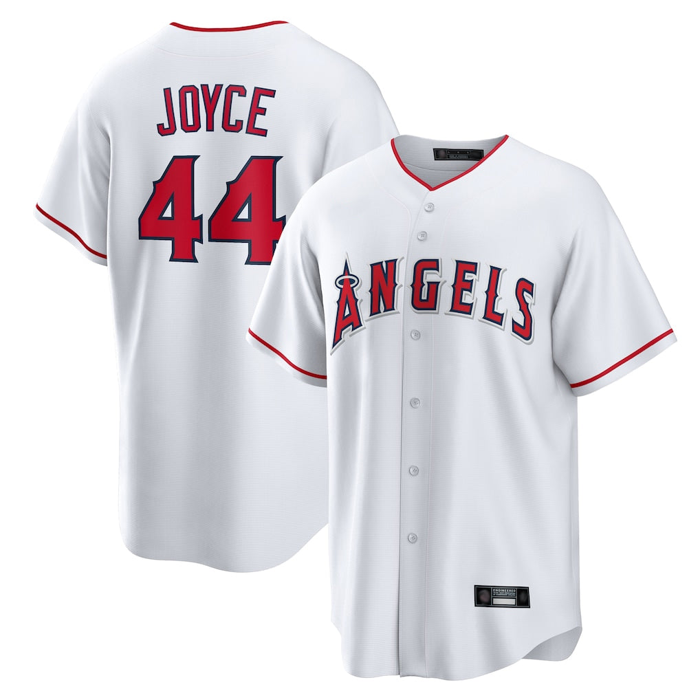 LA.Angels #44 Ben Joyce Player White Home Game Qdoa Stitched Jerseys