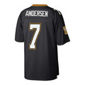 Qdoa NO.Saints #7 Morten Andersen Mitchell & Ness Black Retired Player Legacy Replica Jersey
