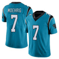 C.Panthers #7 Tre'von Moehrig Player Blue Vapor Untouchable Limited Game Qdoa Stitched Jerseys