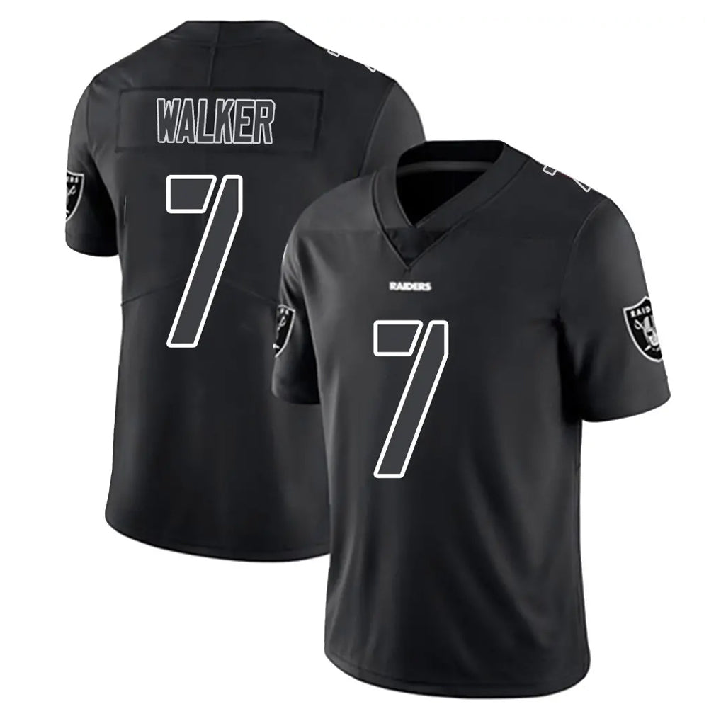 LV.Raiders #7 Quay Walker Player Black Limited Black Impact Home Game Qdoa Stitched Jerseys