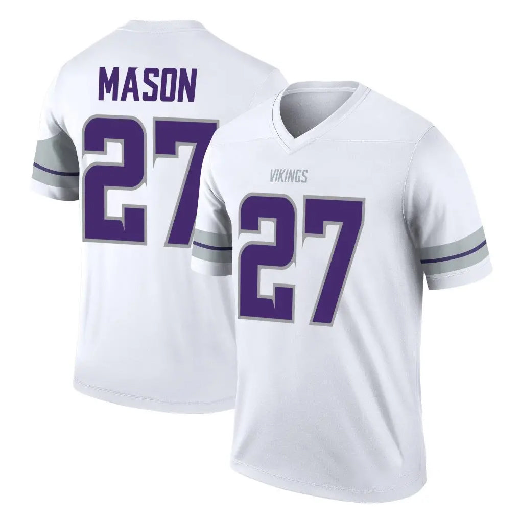 M.Vikings #27 Jordan Mason Player White Alternate Legend Home Game Qdoa Stitched Jerseys