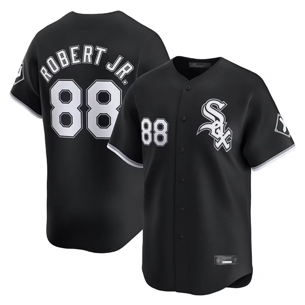 C.White Sox #88 Luis Robert Jr Player Black Limited Home Qdoa Stitched Jerseys