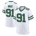 NY.Jets #91 Jowon Briggs Player White Legacy Home Game Qdoa Stitched Jerseys