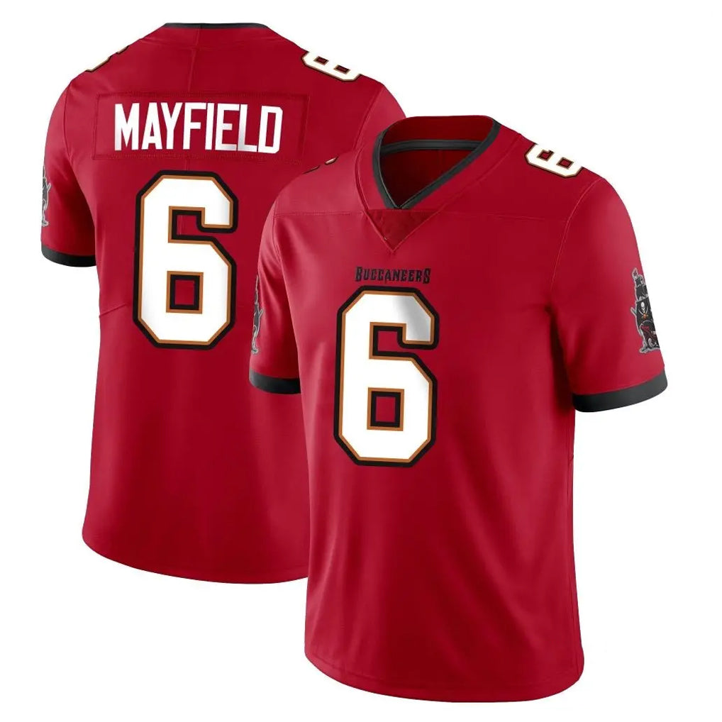 TB.Buccaneers #6 Baker Mayfield Player Red Limited Vapor F.U.S.E. Home Game Qdoa Stitched Jerseys