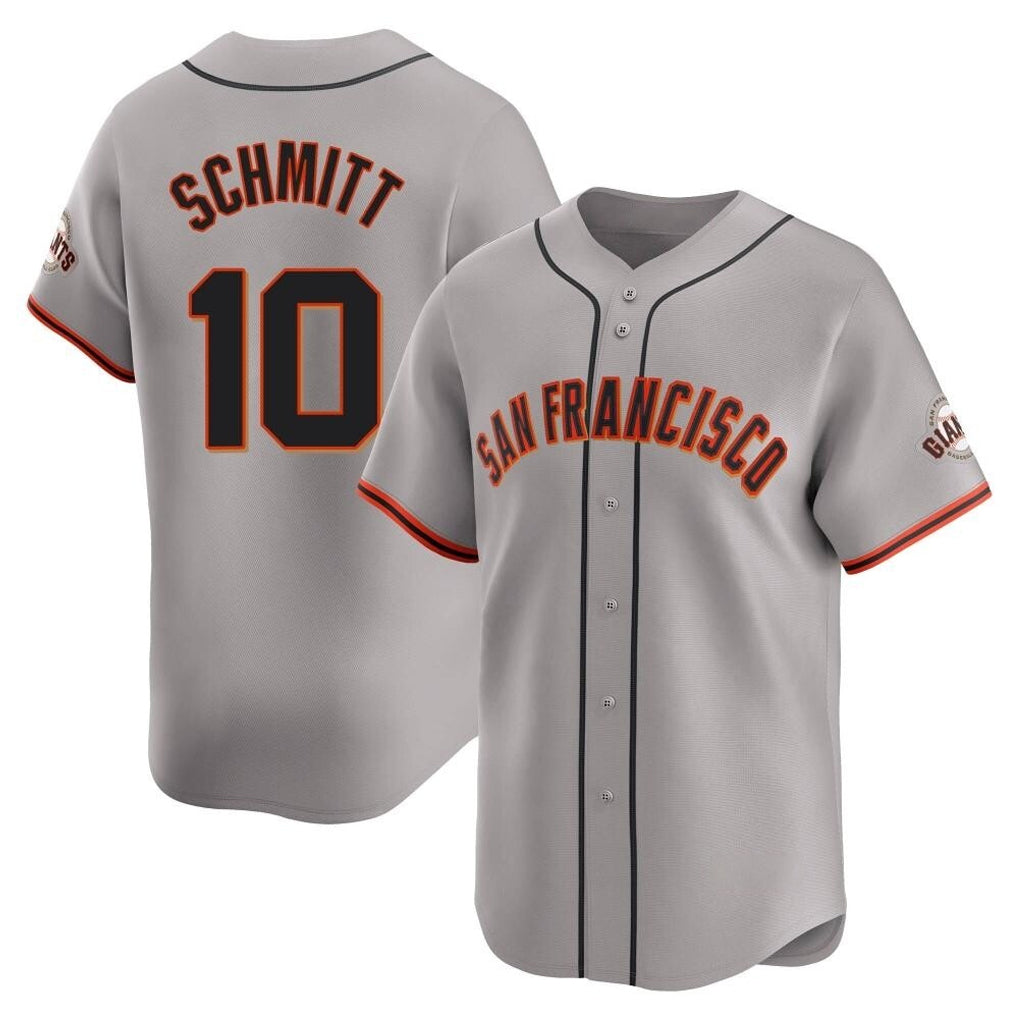 SF.Giants #10 Casey Schmitt Player Gray Home Limited Qdoa Stitched Jerseys