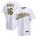 Athletics #16 Nick Kurtz Player White Home Game Qdoa Stitched Jerseys