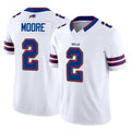 B.Bills #2 DJ Moore Player White Vapor F.U.S.E. Jersey Limited Home Game Qdoa Stitched Jerseys