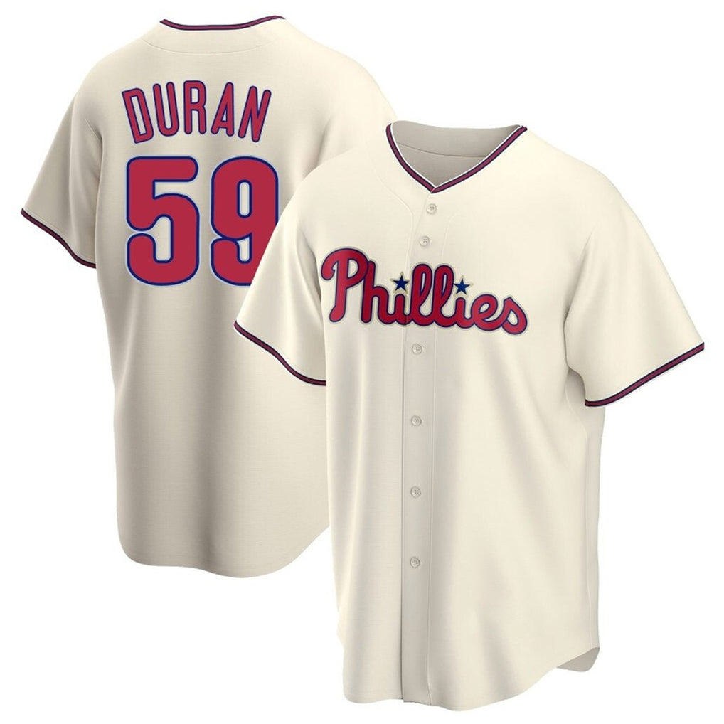 P.Phillies #59 Jhoan Duran Player Cream Home Game Qdoa Stitched Jerseys