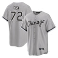 C.White Sox #72 Carlton Fisk Player Gray Home Game Qdoa Stitched Jerseys