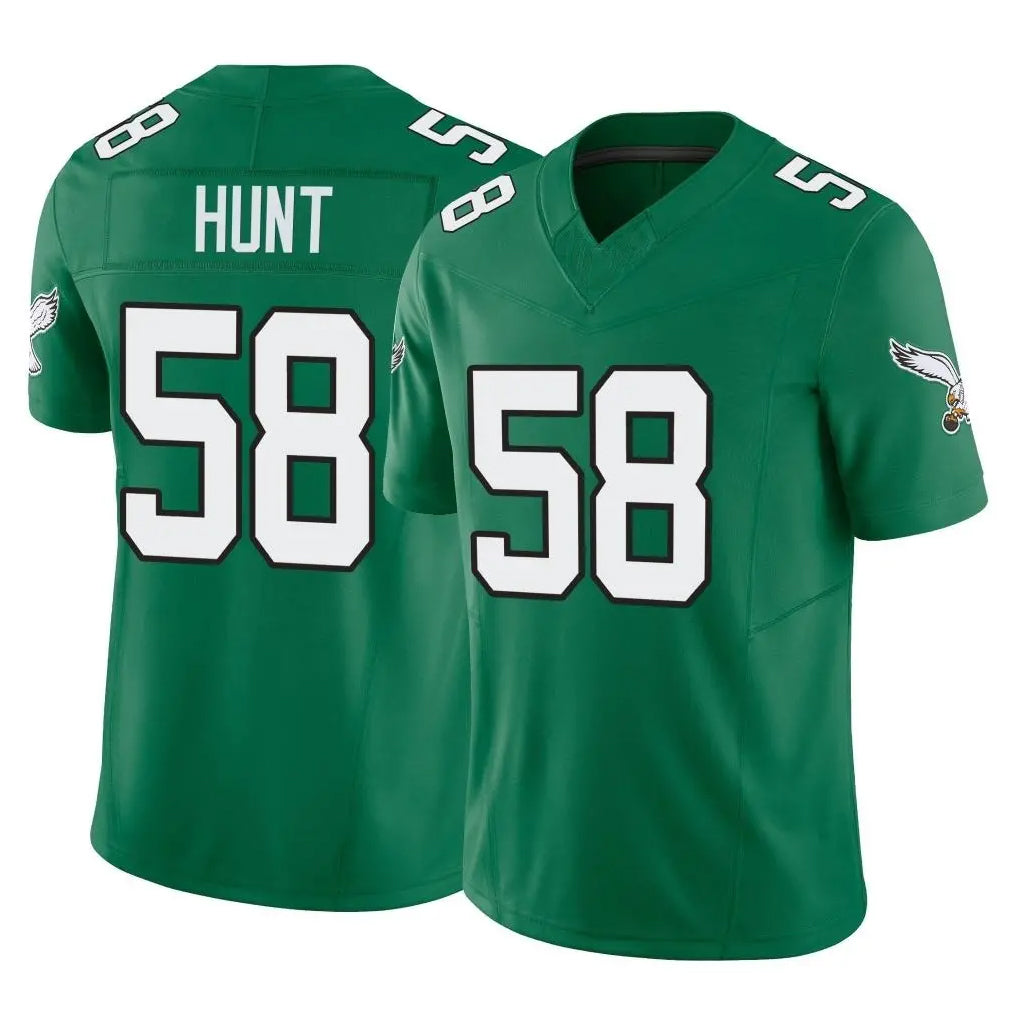 P.Eagles #58 Jalyx Hunt Player Green Kelly Alternate Vapor F.U.S.E. Home Game Qdoa Stitched Jerseys