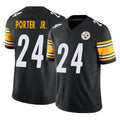 P.Steelers #24 Joey Porter Jr. Player Black Limited Vapor F.U.S.E. Home Game Qdoa Stitched Jerseys