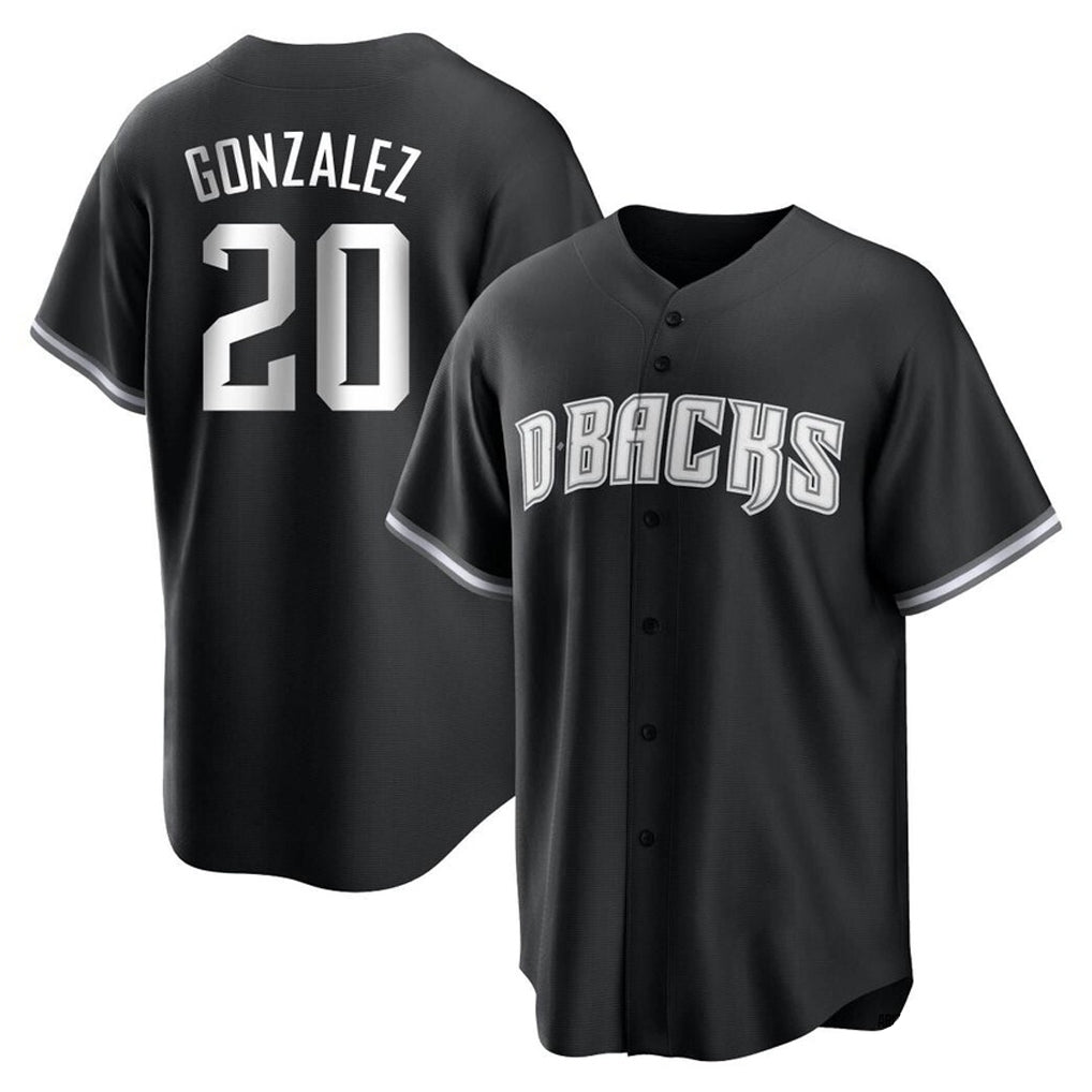 A.Diamondbacks #20 Luis Gonzalez Player Black Game Home Qdoa Stitched Jerseys