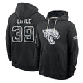 J.Jaguars #39 Cam Little Player 2026 Black Logo Pullover Hoodies Limited Game Qdoa Stitched Jerseys