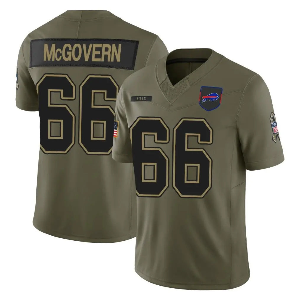 B.Bills #66 Connor McGovern Player Olive Salute To Service Limited Game Qdoa Stitched Jerseys