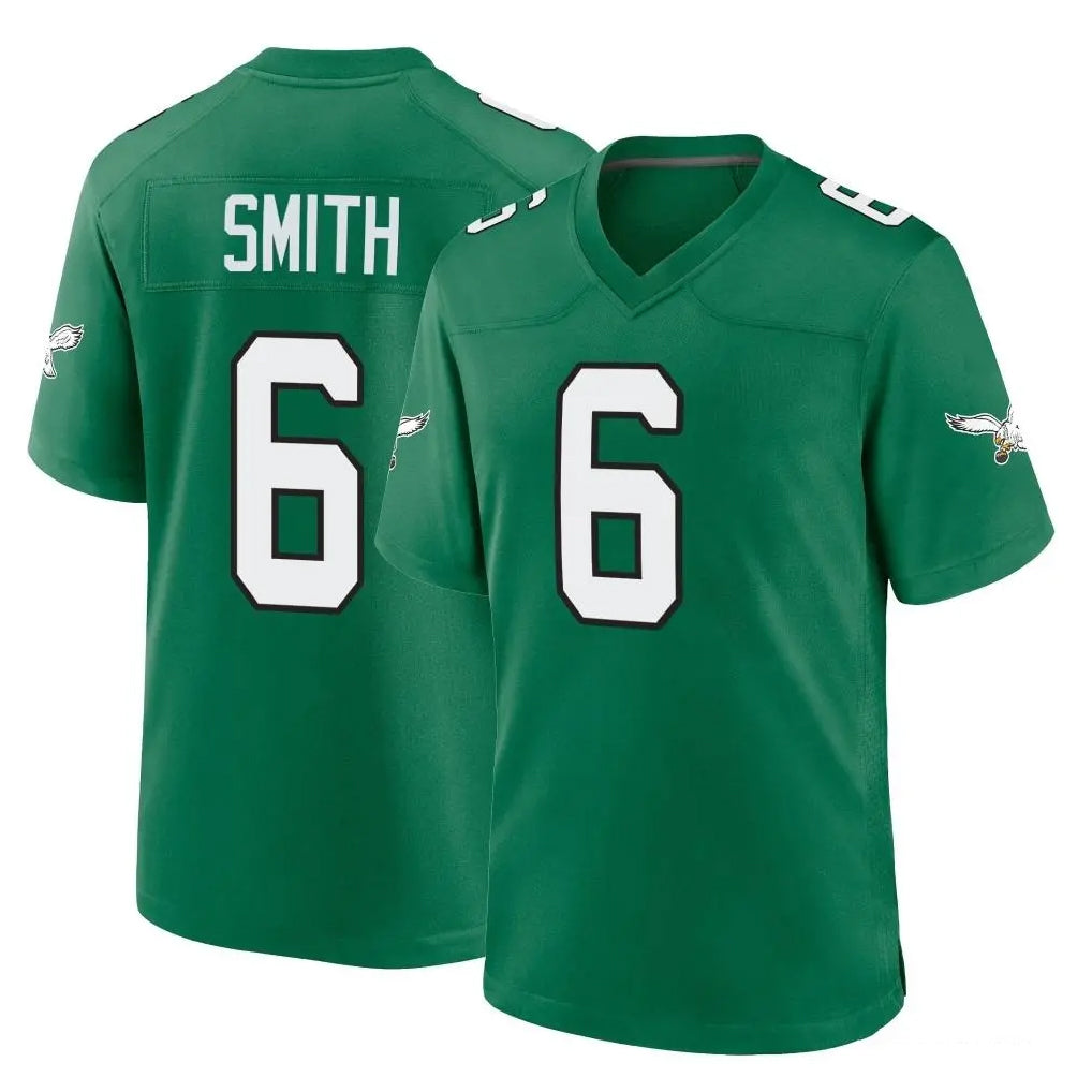 P.Eagles #6 DeVonta Smith Player Green Kelly Alternate Home Game Qdoa Stitched Jerseys
