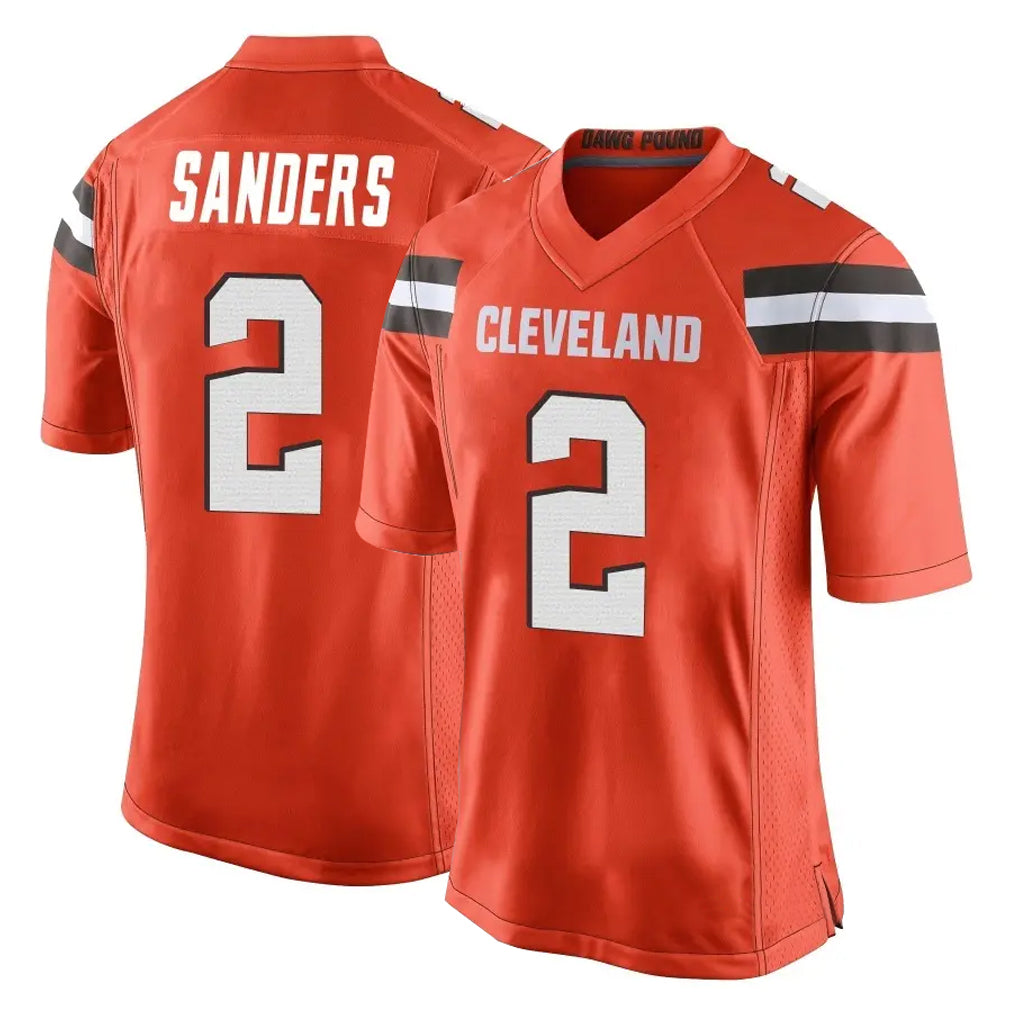 C.Browns #2 Shedeur Sanders Player Orange Home Game Qdoa Stitched Jerseys