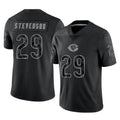 C.Bears #29 Tyrique Stevenson Player Black REFLECTIVE Limited Game Qdoa Stitched Jerseys