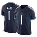 T.Titans #1 Cam Ward Player Navy Limited Vapor F.U.S.E. Home Game Qdoa Stitched Jerseys