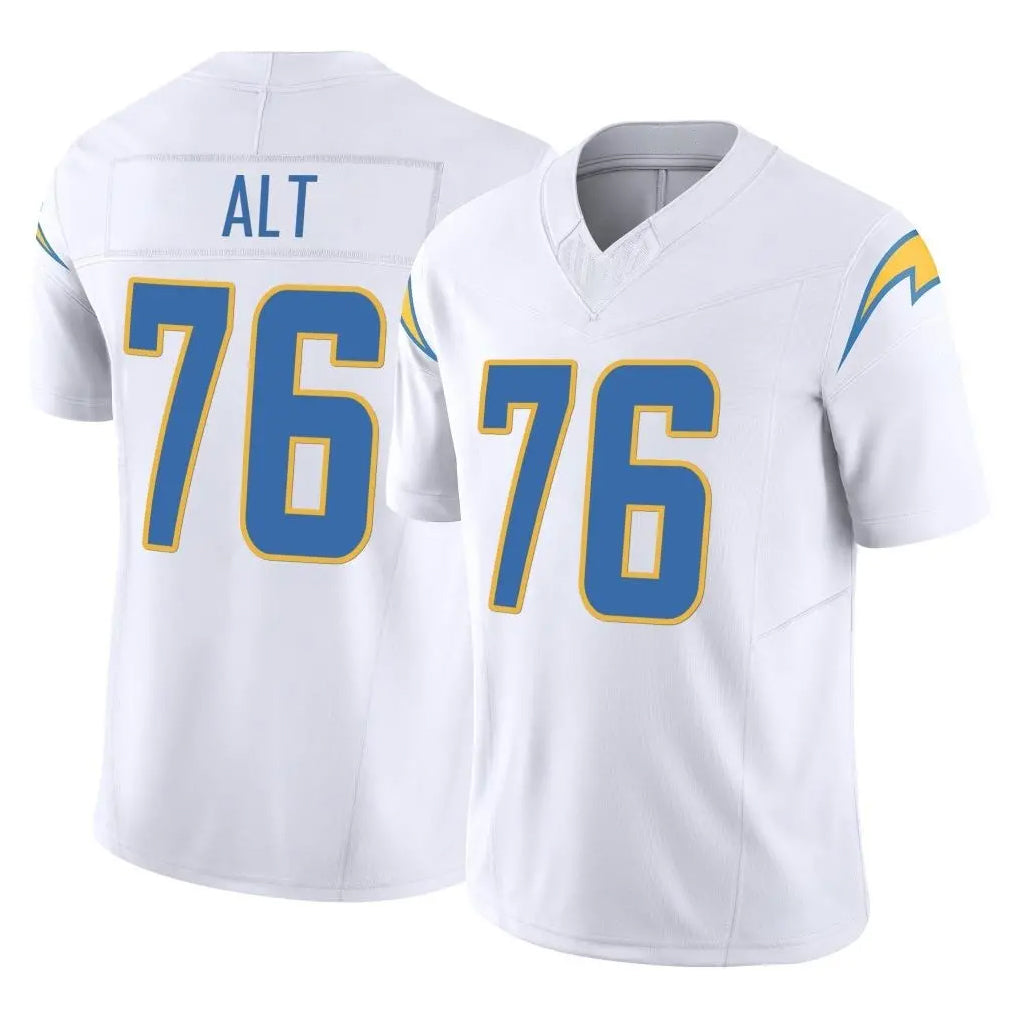 LA.Chargers #76 Joe Alt Player White Limited Vapor F.U.S.E. Home Game Qdoa Stitched Jerseys