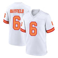 TB.Buccaneers #6 Baker Mayfield Player White '76 Home Game Qdoa Stitched Jerseys