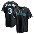 S.Mariners #3 J.P. Crawford Player Black Fashion Home Limited Qdoa Stitched Jerseys
