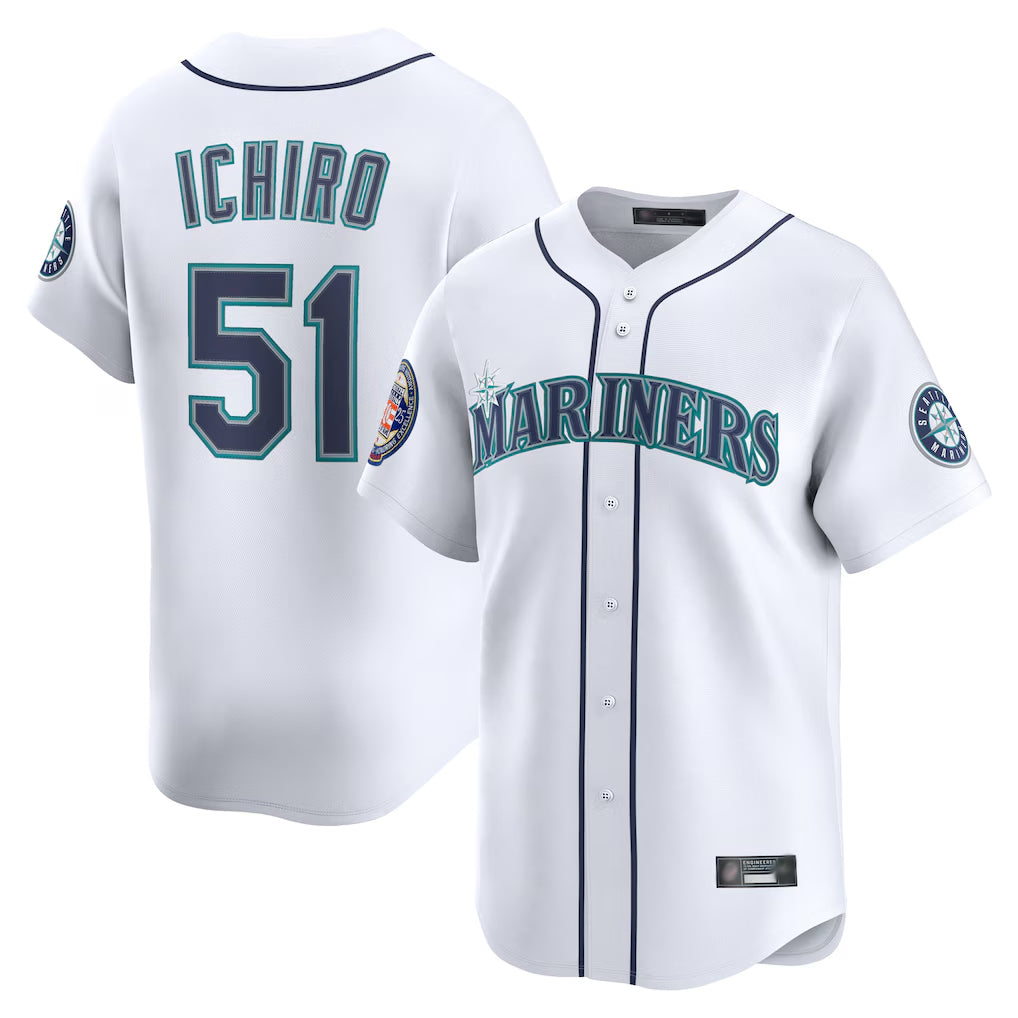 S.Mariners #51 Ichiro Suzuki Player White 2025 National Hall of Fame Home Limited Qdoa Stitched Jerseys