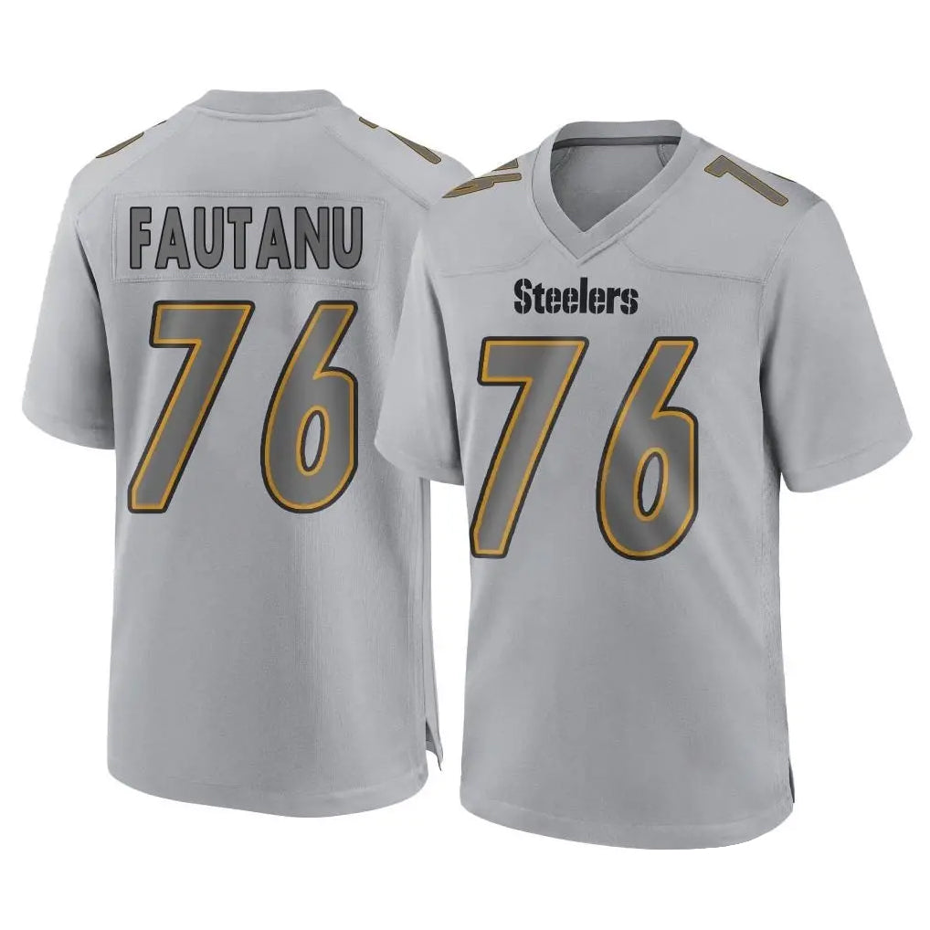P.Steelers #76 Troy Fautanu Player Gray Atmosphere Fashion Home Game Qdoa Stitched Jerseys