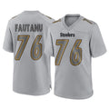 P.Steelers #76 Troy Fautanu Player Gray Atmosphere Fashion Home Game Qdoa Stitched Jerseys