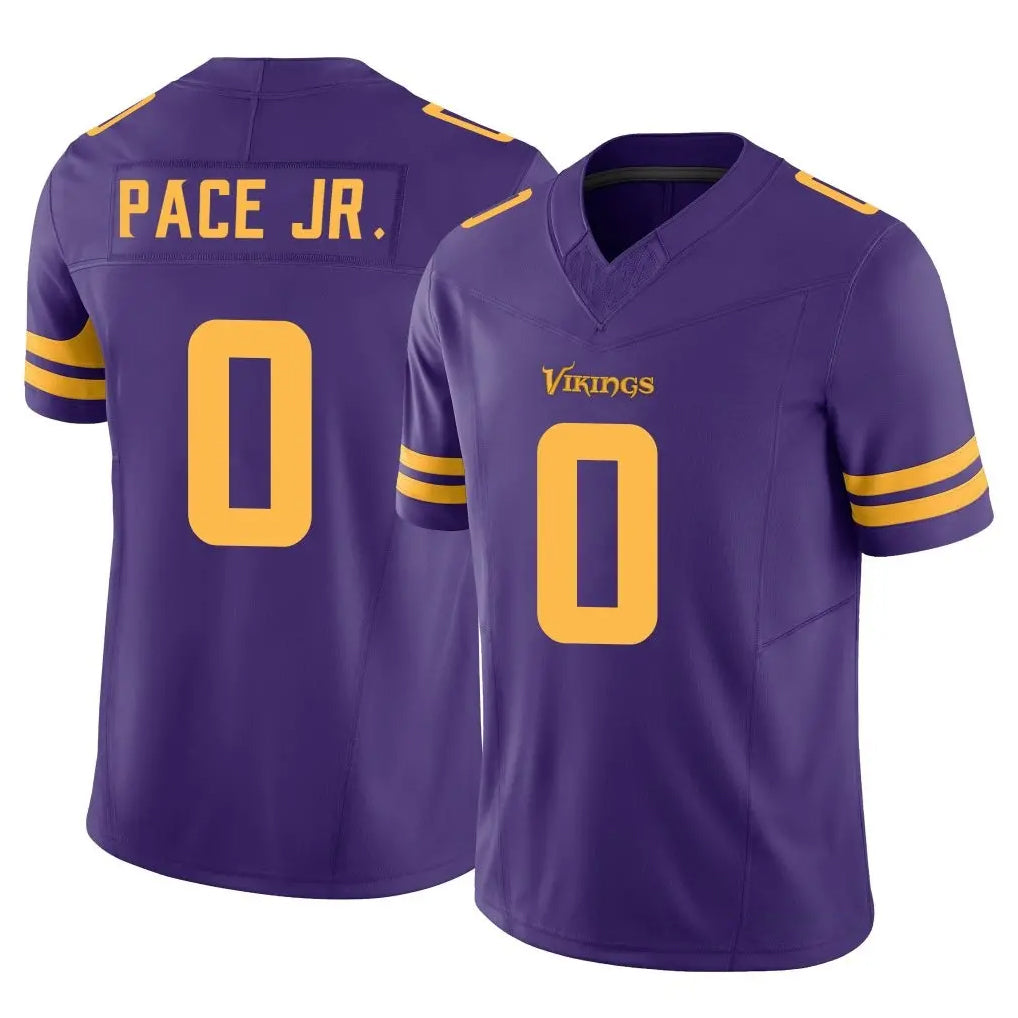 M.Vikings #0 Ivan Pace Jr. Player Purple Limited Alternate Vapor F.U.S.E. Home Game Qdoa Stitched Jerseys