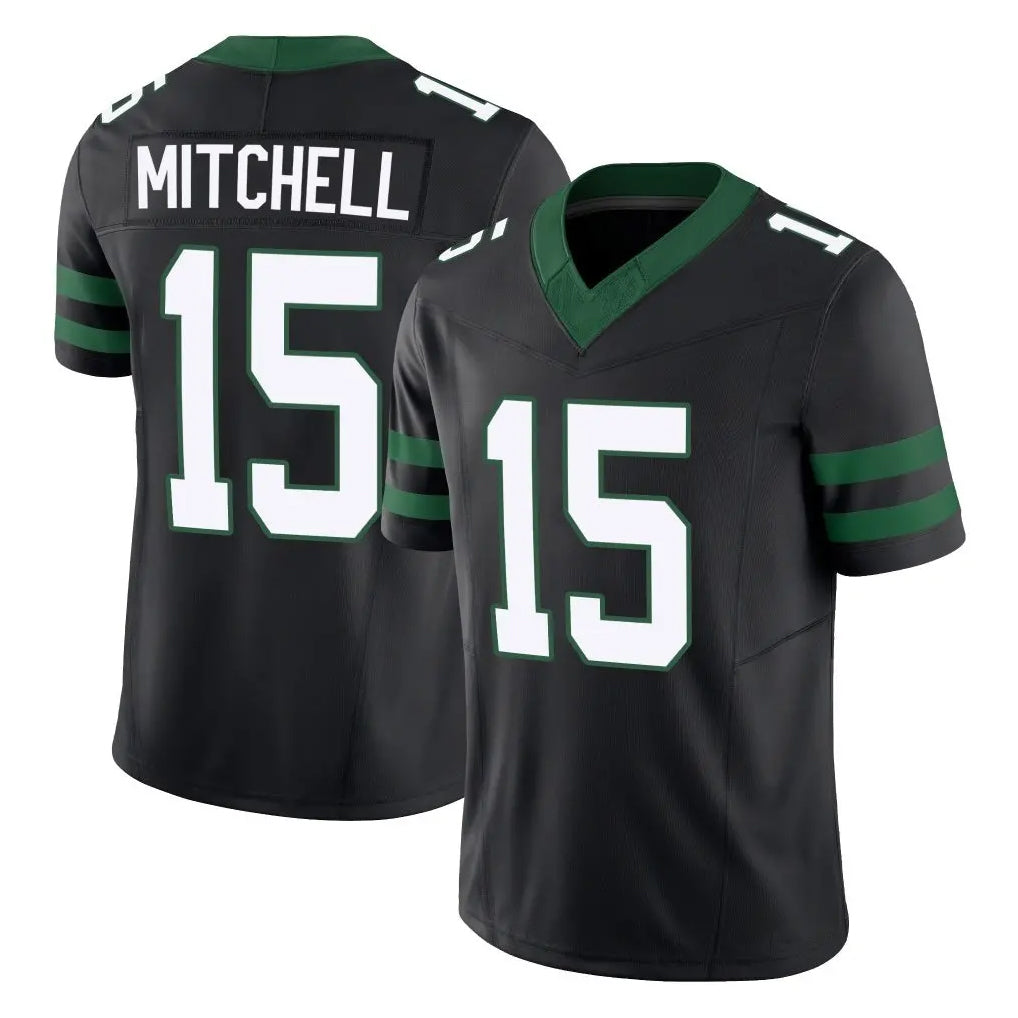 NY.Jets #15 Adonai Mitchell Player Black Limited Legacy Vapor F.U.S.E. Home Game Qdoa Stitched Jerseys