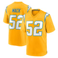 LA.Chargers #52 Khalil Mack Player Gold Home Game Qdoa Stitched Jerseys
