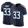 T.Titans #33 Cedric Gray Player Navy Limited Vapor F.U.S.E. Home Game Qdoa Stitched Jerseys