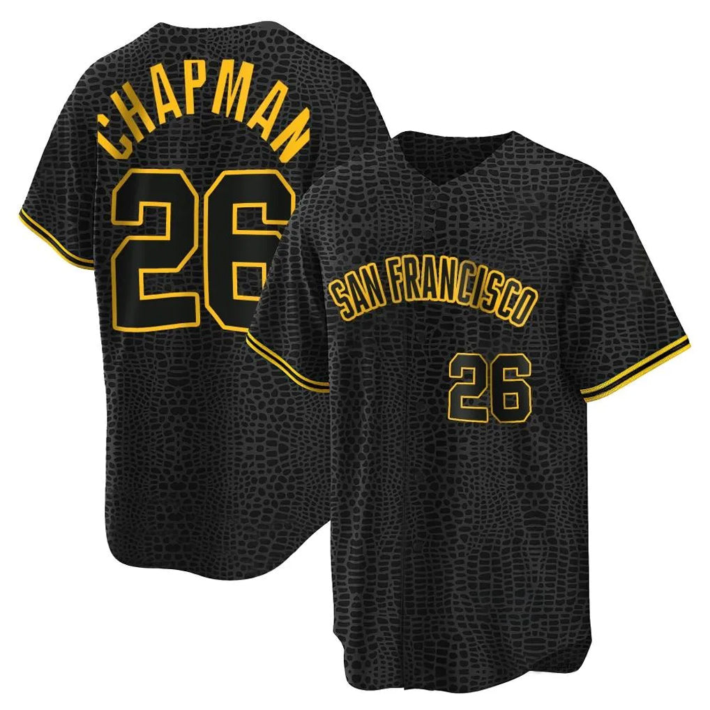 SF.Giants #26 Matt Chapman Player Black Snake Skin City Limited Qdoa Stitched Jerseys