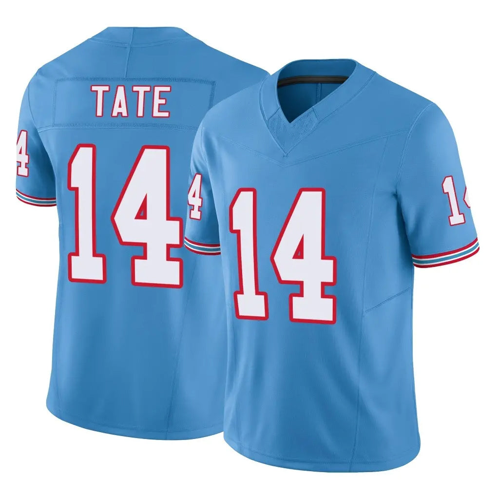 T.Titans #14 Carnell Tate Player Light Blue Limited Vapor F.U.S.E. Home Game Qdoa Stitched Jerseys
