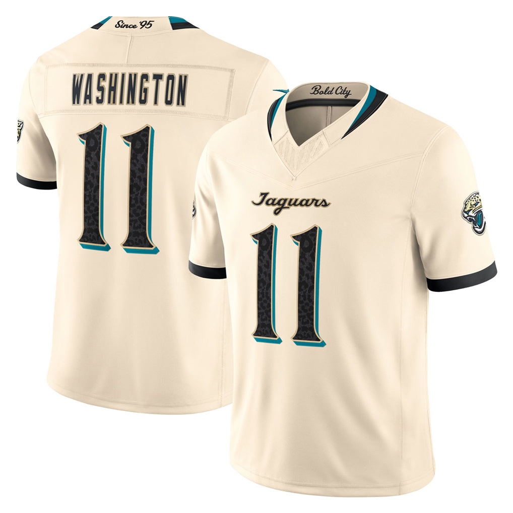 J.Jaguars #11 Parker Washington Player Natural Limited 2026 Rivalries Collection Game Qdoa Stitched Jerseys
