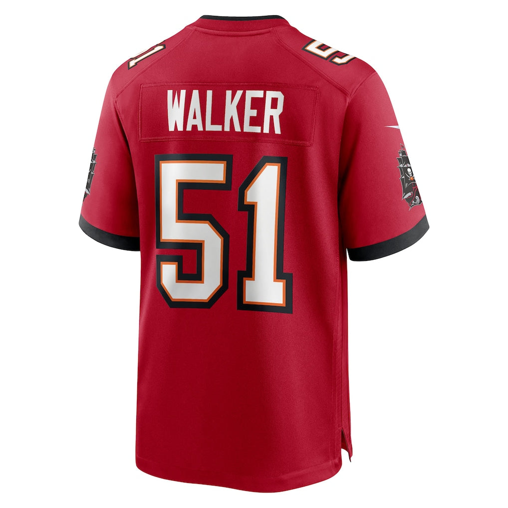 Qdoa TB.Buccaneers #51 David Walker Red Team Game Jersey