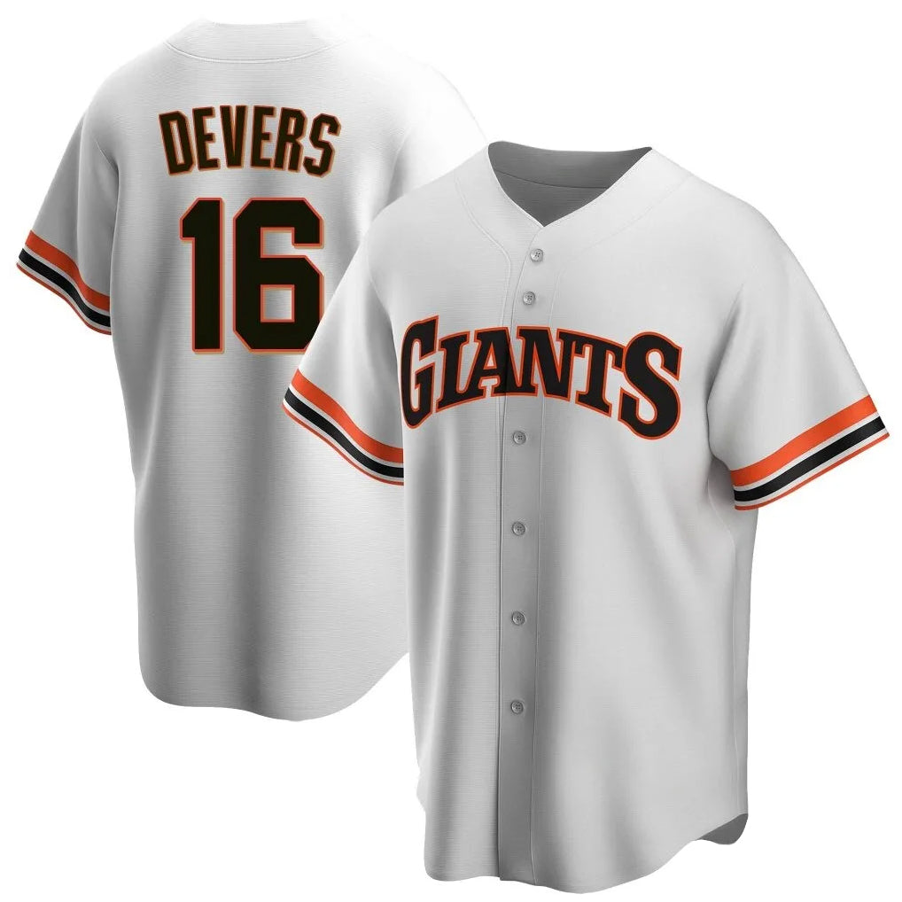 SF.Giants #16 Rafael Devers Player White Throwback Cooperstown Collection Home Game Qdoa Stitched Jerseys