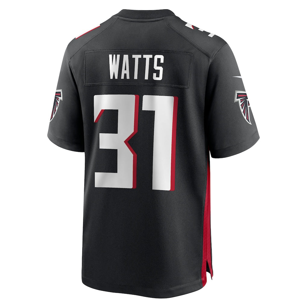 Qdoa A.Falcons #31 Xavier Watts Black Team Game Jersey