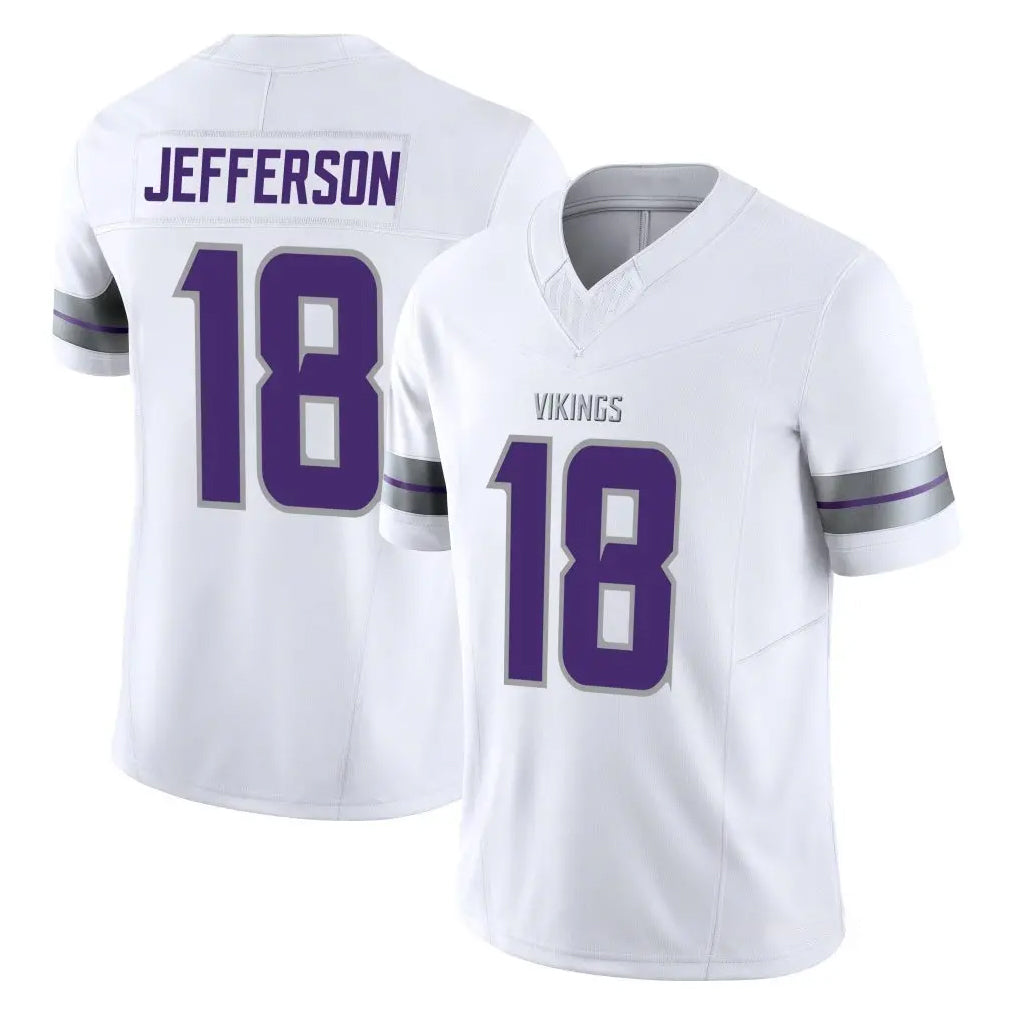 M.Vikings #18 Justin Jefferson Player White Limited Alternate Vapor F.U.S.E. Home Game Qdoa Stitched Jerseys