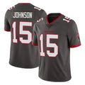 TB.Buccaneers #15 Tez Johnson Player Pewter Limited Alternate Vapor Home Game Qdoa Stitched Jerseys