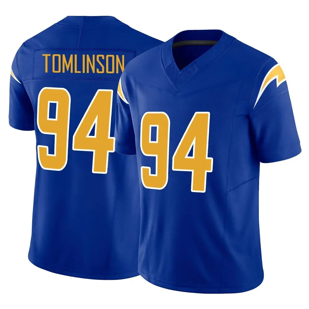 LA.Chargers #94 Dalvin Tomlinson Player Royal Limited Vapor F.U.S.E. Home Game Qdoa Stitched Jerseys